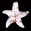 Gold Sand Lampwork Pendant, Star 46x44mm Hole:3mm, Sold by PC