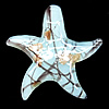 Gold Sand Lampwork Pendant, Star 44x38mm Hole:4mm, Sold by PC