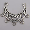 Connector Zinc Alloy Jewelry Findings Lead-free, 25x21mm Hole:1.5mm Sold by Bag