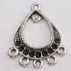 Connector Zinc Alloy Jewelry Findings Lead-free, 27x22mm Hole:1.5mm Sold by Bag