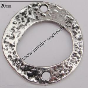 Connector Zinc Alloy Jewelry Findings Lead-free, 20mm Hole:1mm Sold by Bag