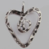 Pendant Zinc Alloy Jewelry Findings Lead-free, 34x27mm Hole:6x4mm Sold by Bag