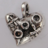Pendant Zinc Alloy Jewelry Findings Lead-free, 23x22mm Hole:4mm Sold by Bag
