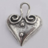 Pendant Zinc Alloy Jewelry Findings Lead-free, 35x29mm, Sold by Bag