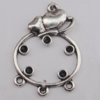 Connector Zinc Alloy Jewelry Findings Lead-free, 33x23mm Hole:2mm Sold by Bag