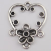 Connector Zinc Alloy Jewelry Findings Lead-free, 28x23mm Hole:2mm Sold by Bag