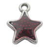 Pendant Zinc Alloy Enamel Jewelry Findings Lead-free, Star 16x13mm Hole:1.5mm, Sold by Bag