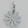 Pendant Zinc Alloy Enamel Jewelry Findings Lead-free, Flower 20x13mm Hole:1.5mm, Sold by Bag