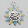 Pendant Zinc Alloy Enamel Jewelry Findings Lead-free, 21x17mm Hole:1.5mm, Sold by Bag