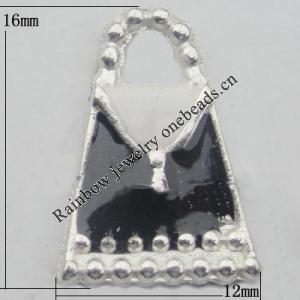 Pendant Zinc Alloy Enamel Jewelry Findings Lead-free, 16x12mm Hole:3mm, Sold by Bag
