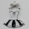 Pendant Zinc Alloy Enamel Jewelry Findings Lead-free, 21x17mm Hole:1mm, Sold by Bag