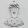 Pendant Zinc Alloy Enamel Jewelry Findings Lead-free, 21x17mm Hole:1mm, Sold by Bag