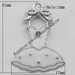 Pendant Zinc Alloy Enamel Jewelry Findings Lead-free, 21x17mm Hole:1mm, Sold by Bag