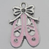 Pendant Zinc Alloy Enamel Jewelry Findings Lead-free, 21x14mm Hole:1mm, Sold by Bag