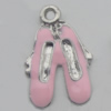 Pendant Zinc Alloy Enamel Jewelry Findings Lead-free, 23x15mm Hole:2mm, Sold by Bag