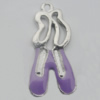 Pendant Zinc Alloy Enamel Jewelry Findings Lead-free, 29x12mm Hole:1mm, Sold by Bag