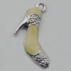 Pendant Zinc Alloy Enamel Jewelry Findings Lead-free, High Heels 24x13mm Hole:1mm, Sold by Bag
