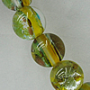 Silver Foil Lampwork Beads, Round, 8mm, Length:16 Inch Sold by Strand