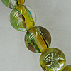 Silver Foil Lampwork Beads, Round, 10mm, Length:16 Inch Sold by Strand