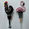 Lampwork Glass Bottle Stopper, Animal 105x48mm-125x56mm, Sold by PC