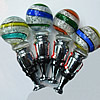 Lampwork Glass Bottle Stopper, Round 90x35mm, Sold by PC