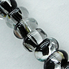 Silver Foil Lampwork Beads, Rondelle, 5x8mm, Length:16 Inch Sold by Strand