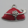 Pendant Zinc Alloy Enamel Jewelry Findings Lead-free, Cap 19x13mm Hole:1.5mm, Sold by Bag