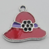 Pendant Zinc Alloy Enamel Jewelry Findings Lead-free, Cap 18x21mm Hole:1.5mm, Sold by Bag