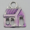 Pendant Zinc Alloy Enamel Jewelry Findings Lead-free, 17x13mm Hole:3mm, Sold by Bag