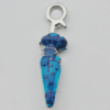 Pendant Zinc Alloy Enamel Jewelry Findings Lead-free, Parasol 26x7mm Hole:3mm, Sold by Bag