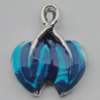 Pendant Zinc Alloy Enamel Jewelry Findings Lead-free, 14x12mm Hole:1.5mm, Sold by Bag