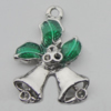 Pendant Zinc Alloy Enamel Jewelry Findings Lead-free, 20x14mm Hole:1.4mm, Sold by Bag