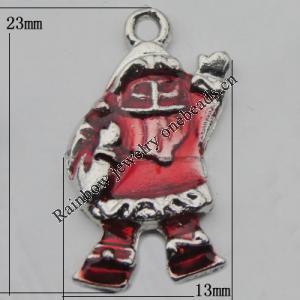 Pendant Zinc Alloy Enamel Jewelry Findings Lead-free, 23x13mm Hole:2mm, Sold by Bag