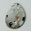 Silver Foil Lampwork Pendant, Teardrop, 39x29mm Hole:1mm, Sold by PC
