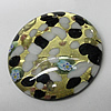 Silver Foil Lampwork Pendant, Flat Round, 40mm Hole:1mm, Sold by PC
