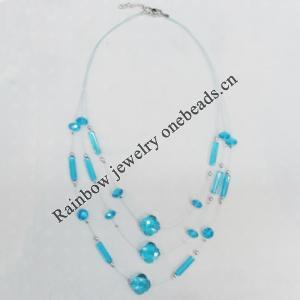 17-22Inch Glass crystal necklace, Bead Size:about 8mm,16mm Sold by Group 