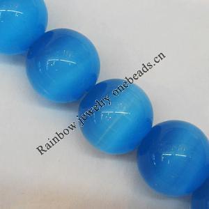 Cat's Eye jewelry Beads, Round 12mm Length:16-inch, Sold by Strand