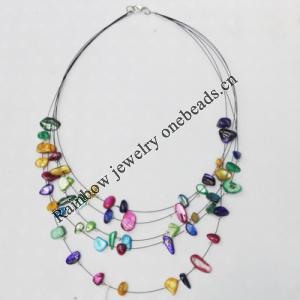 17-21Inch Glass crastal necklace, Bead Size:about 6mm,12mm Sold by Group