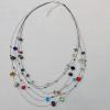 17-22Inch Glass crystal necklace, Bead Size:about 6mm,12mm Sold by Group 