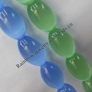 Cat's Eye jewelry Beads, Oval 10x14mm Length:16-inch, Sold by Strand