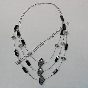 17-22Inch Glass crystal necklace, Bead Size:about 20mm Sold by Group 