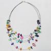 17-21Inch Glass crastal necklace, Bead Size:about 6mm,12mm Sold by Group
