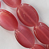 Cat's Eye jewelry Beads, Flat Oval 13x18mm Length:16-inch, Sold by Strand