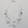 17-22Inch Glass crystal necklace, Bead Size:about 8mm,20mm Sold by Group 