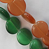 Cat's Eye jewelry Beads, Flat Round 18mm Length:16-inch, Sold by Strand