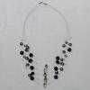 17-21Inch Glass crastal necklace, Bead Size:about 8mm,16mm Sold by Group