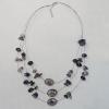 17-22Inch Glass crystal necklace, Bead Size:about 8mm,21mm Sold by Group 