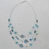 17-22Inch Glass crystal necklace, Bead Size:about 8mm,18mm Sold by Group 