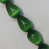 Cat's Eye jewelry Beads, Teardrop 10x14mm Length:16-inch, Sold by Strand