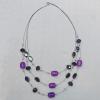 17-22Inch Glass crystal necklace, Bead Size:about 8mm,20mm Sold by Group 